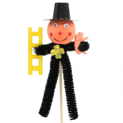 Floristik21 Schornsteinfeger Chenille am Stab Silvesterdeko 13cm 18 St