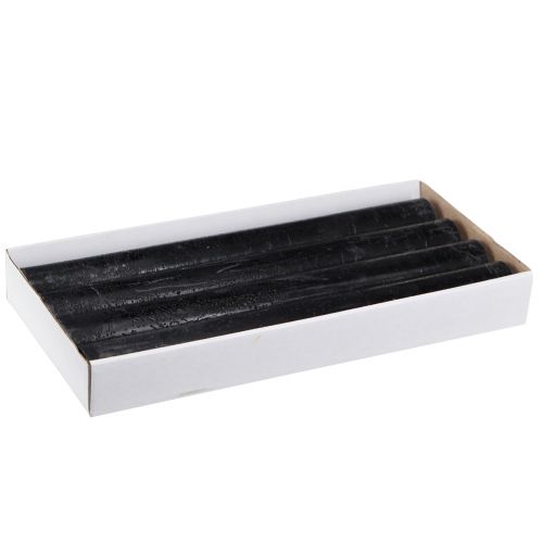 Floristik21 Elegante Schwarze Stabkerzen Durchgefärbt 34x300mm für Deko & Events