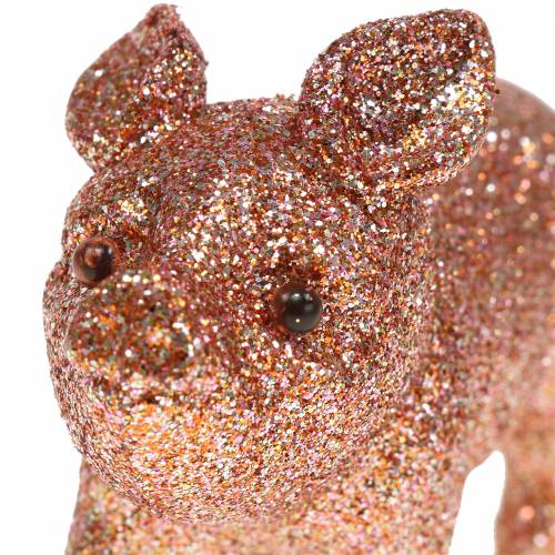 Artikel Deko Schwein Glitter Rosa 10cm 8St