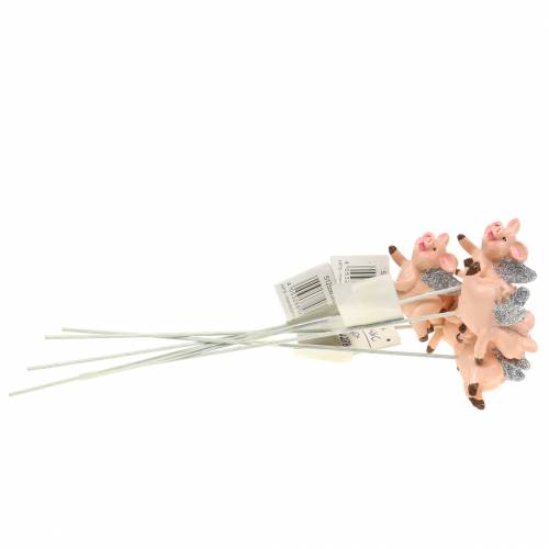 Dekostecker Schwein Glücksbringer 6St