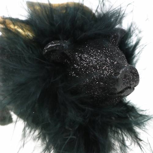 Dekofigur Schwein Glücksbringer Schwarz 9cm 2St