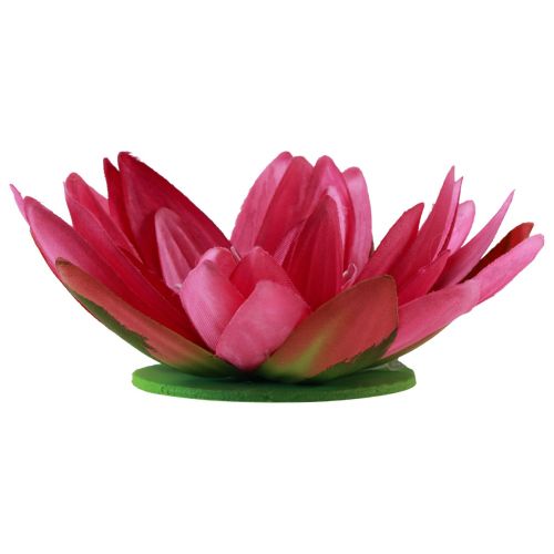 Artikel Schwimmende Seerose künstlich Tischdeko Fuchsia Ø15cm 2St - Exotische Dekoration