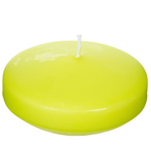 Floristik21 Schwimmkerzen Limettengrün 8cm Ø 8 Stunden Brenndauer 8er-Set für elegante Dekoration