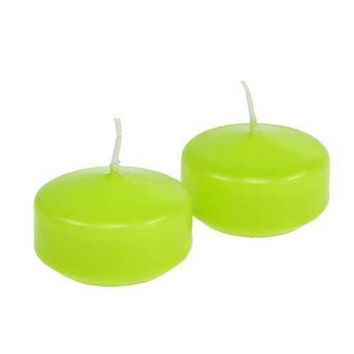 Floristik21 Schwimmkerzen Grün 4,5cm 8 St
