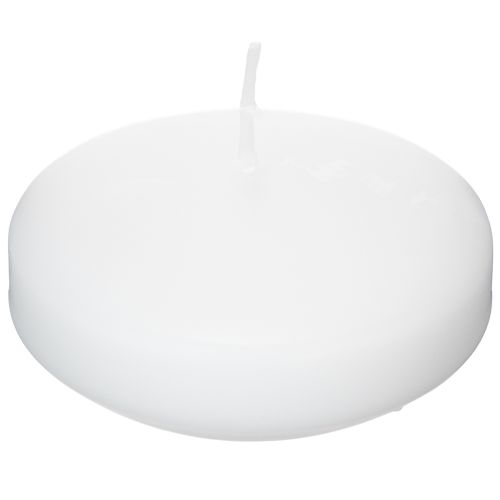 Floristik21 Weiße Schwimmkerzen Ø 8cm, 8 Stunden Brenndauer, Set mit 8 Stück