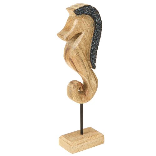 Seepferdchen Deko Mangoholz Perlen Tischdeko Maritim 28cm