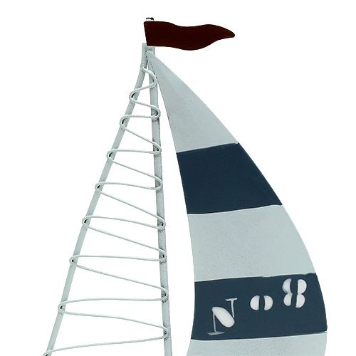 Artikel Segelboot 11cm x 19cm Weiß-Blau 3St