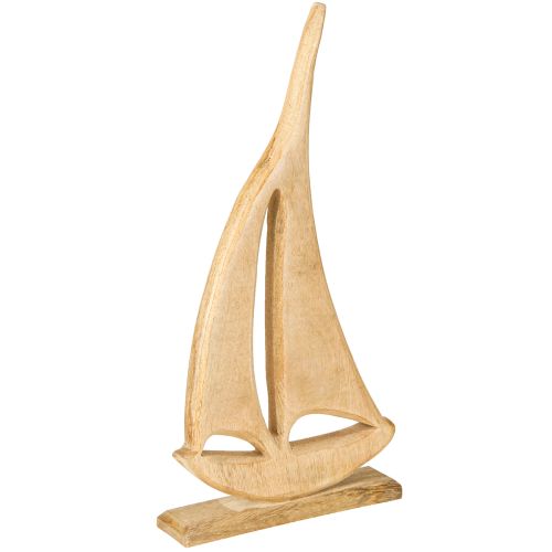 Floristik21 Segelboot Holz Natur H42cm Tisch Deko Maritim Deko Geschenk