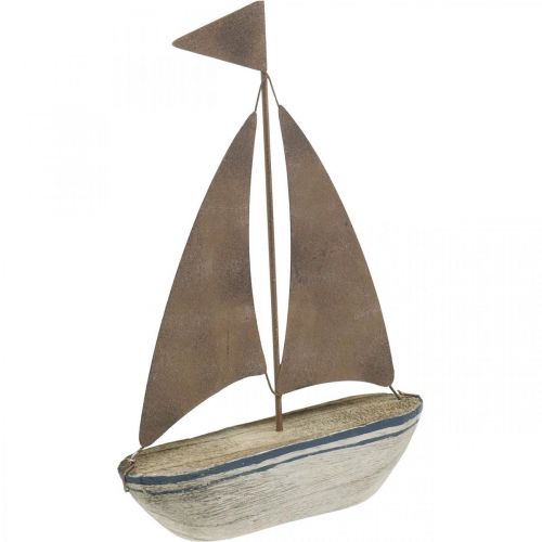 Floristik21 Deko Segelboot Holz Rost Maritime Deko 16×25cm