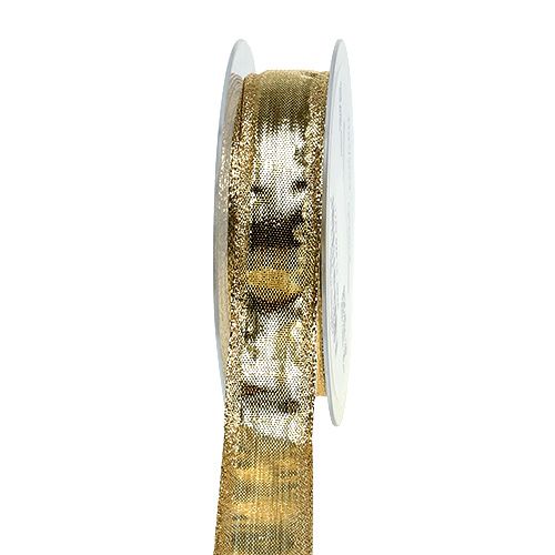 Band mit Drahtkante Gold 25mm 25m