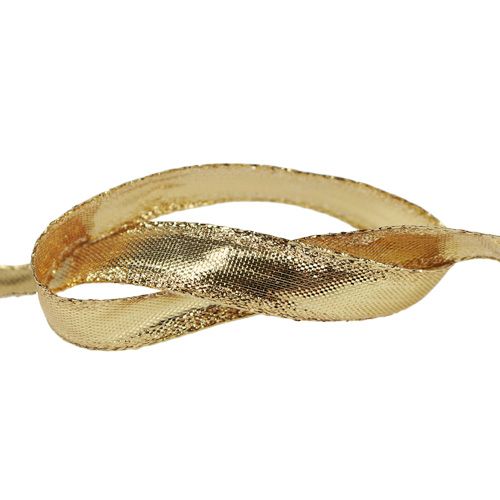 Floristik21 Band mit Drahtkante Gold 15mm 25m