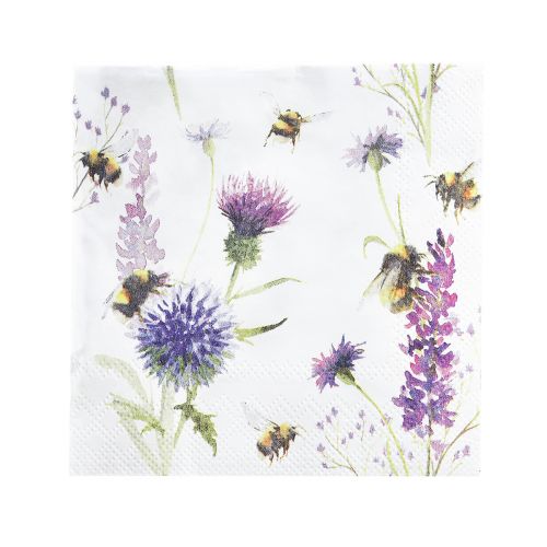 Floristik21 Servietten Sommer Hummeln Bienen Deko 25x25cm 20St