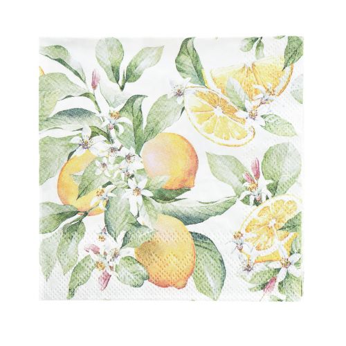Floristik21 Servietten Sommer Tischdeko Zitronen Deko 25x25cm 20 St