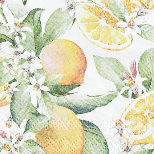 Floristik21 Servietten Sommer Tischdeko Zitronen Deko 25x25cm 20 St
