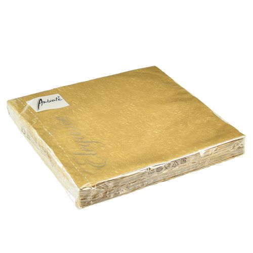 Artikel Servietten Gold mit Prägung Ornamente 33x33cm 15 St