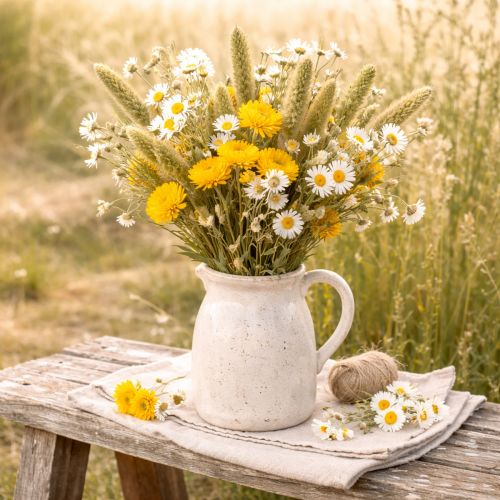 Artikel Borstenhirse Trockenblumen 75cm 220g für Innenraumdekoration