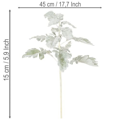 Künstlicher Senecio Zweig Silberblatt 45cm 3er-Set | Floristik21.de