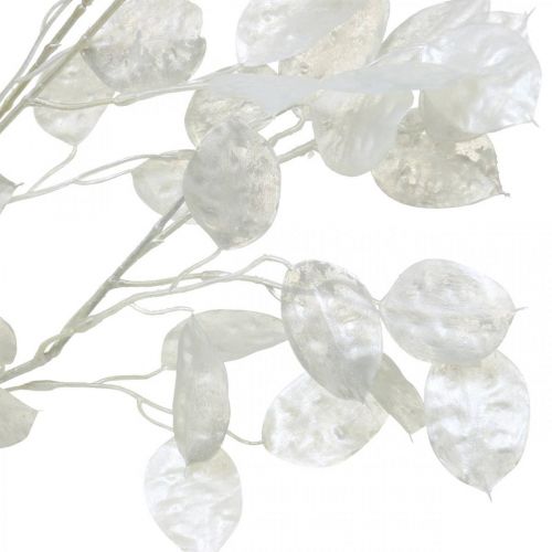 Dekozweig Silberblatt Weiß Lunaria Zweig Kunstzweig 70cm