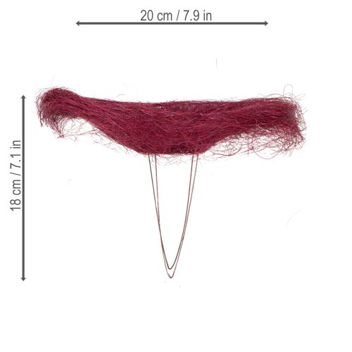 Artikel Straußmanschette aus Sisal 20cm für kreative Blumenarrangements 8er-Set