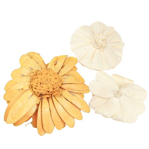 Artikel Sola Holzblumen Orange Deko Mix 6-11cm 12-15 Stück umweltfreundlich