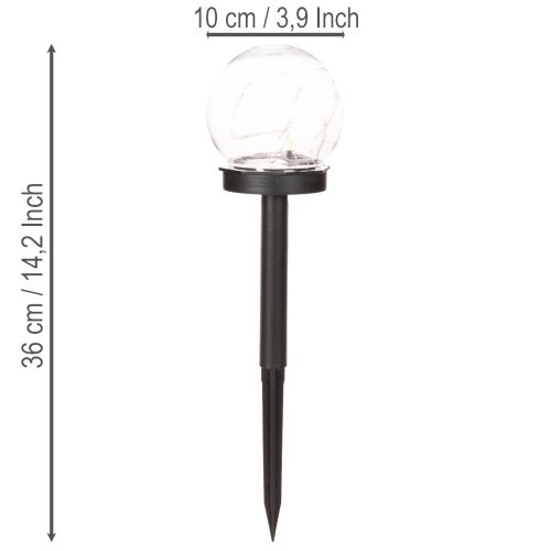 Gartenleuchte Kugelleuchte Set mit Erdspieß aus Kunststoff 36 cm Höhe 4 Stück | Floristik21.de