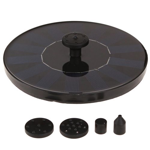 Artikel Solar Springbrunnen Fontäne Ø16cm Schwarz 5 Düsen – Umweltfreundliche Teichpumpe für Garten & Balkon