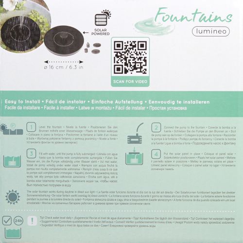 Artikel Solar Springbrunnen Fontäne Ø16cm Schwarz 5 Düsen – Umweltfreundliche Teichpumpe für Garten & Balkon