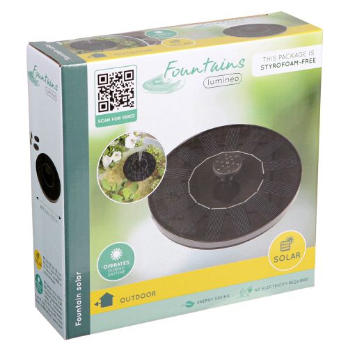 Floristik21 Solar Springbrunnen Fontäne Ø16cm Schwarz 5 Düsen – Umweltfreundliche Teichpumpe für Garten & Balkon