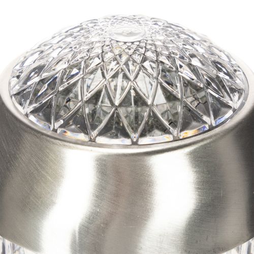Solar-Kugelleuchte mit Erdspieß, 36 cm, Kunststoff, Silber, Set aus 4 Stück | Floristik21.de