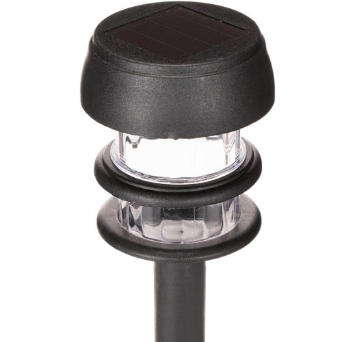 Solar-Gartenleuchte mit Erdspieß 35cm Schwarz LED-Set 6-teilig | Floristik21.de