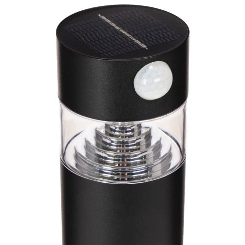 Solarleuchte mit Bewegungsmelder, LED, 34 cm, rostfreier Stahl, warmweiß | Floristik21.de