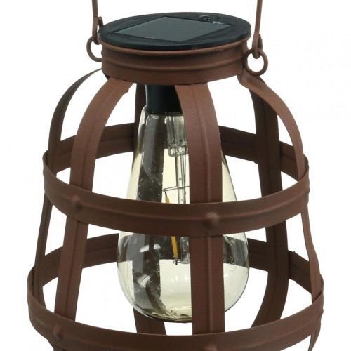 Floristik21 Solar-Lampe, Gartenleuchte, Deko-Laterne Warmweiß Ø14,5cm H19cm