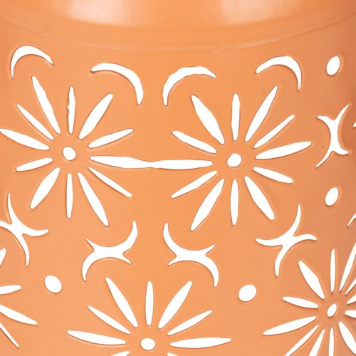 Artikel Solar Gartenlaterne mit floralem Muster, warmweißer LED und 26cm Höhe