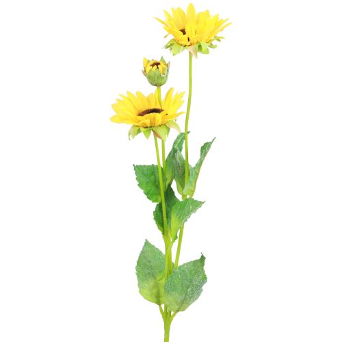 Floristik21 Kunstpflanzen künstliche Sonnenblumen Kunstblumen Deko Gelb 64cm