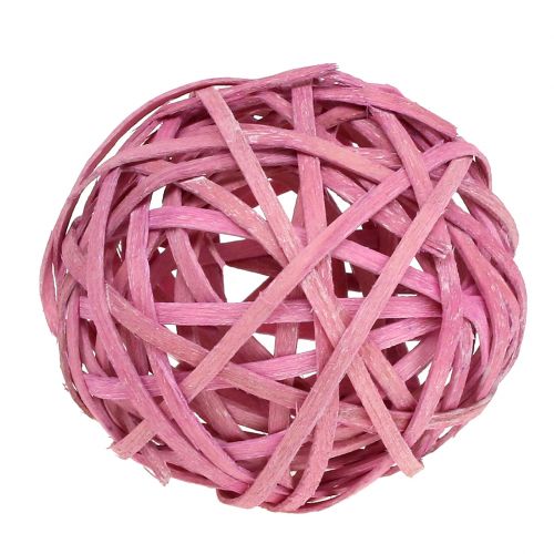 Floristik21 Spanball Rosa Ø6cm 6St