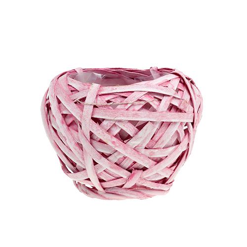 Floristik21 Spankorb rund Ø15cm H14cm Pink