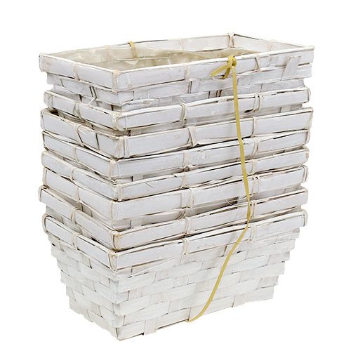 Artikel Spankorbsatz eckig geweißt 20cm x 11cm 8 St