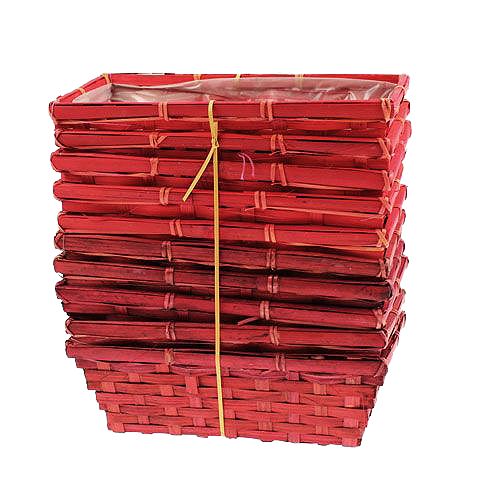 Artikel Spankorbsatz eckig Rot 20x12x9cm 10St