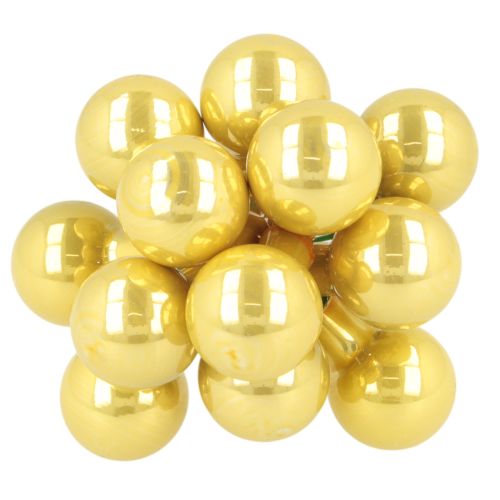 Mini Weihnachtskugeln am Draht Kunststoff Spiegelbeeren 20mm 140 Stück Kupferbraun, Orange, Goldgelb | Floristik21.de