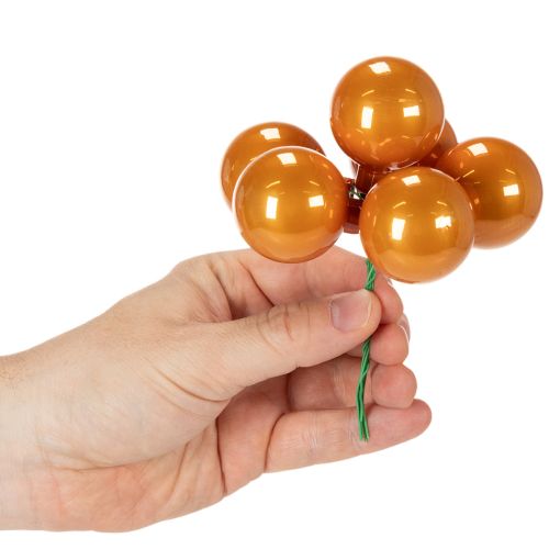 Mini-Weihnachtskugeln Glas 40mm Bunt am Draht 32 Stück | Floristik21.de