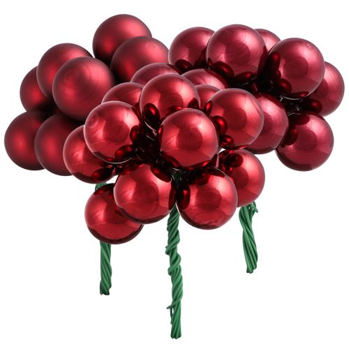 Artikel Spiegelbeeren Draht Glaskugeln Bordeaux Mix Ø20mm 140 St
