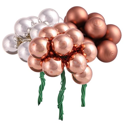 Artikel Festliche Spiegelbeeren Glasdekor in Silber & Apricot-Optik Ø20mm - 140 St.