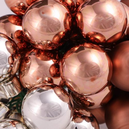 Artikel Festliche Spiegelbeeren Glasdekor in Silber & Apricot-Optik Ø20mm - 140 St.