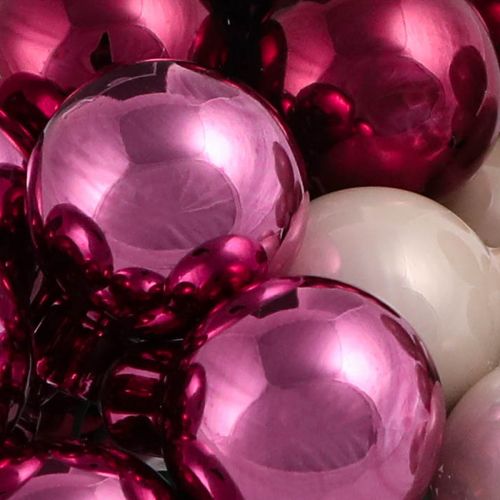 Artikel Glas-Spiegelbeeren Berry Rosa Beige Ø25mm 140er-Set – Vielseitige Mini-Weihnachtskugeln