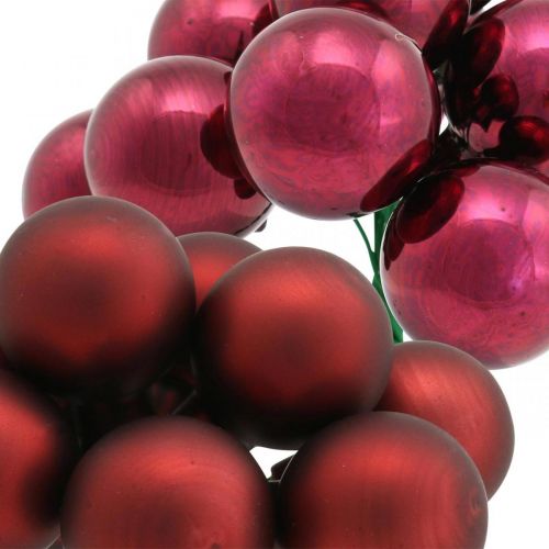 Mini Weihnachtskugel Rot, sortiert Spiegelbeeren Ø25mm 140St