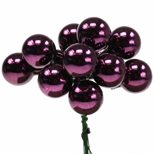 Floristik21 Weihnachtsdeko Spiegelbeeren Lila Ø2,5cm 140St