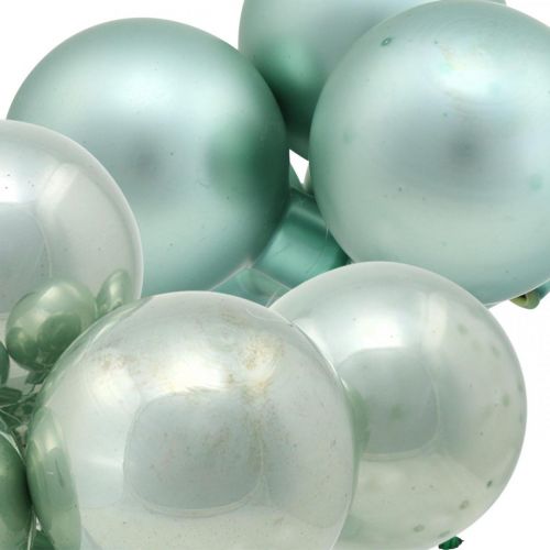Mini Weihnachtskugel Mint Glas Spiegelbeeren Ø40mm 32St
