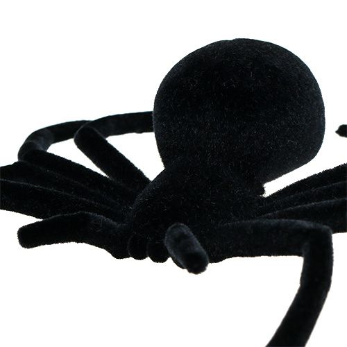 Floristik21 Spinne Schwarz 16cm beflockt