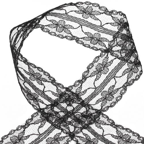 Artikel Spitzenband Schwarz Vintage Eleganz 40mm x 20m für Floristen