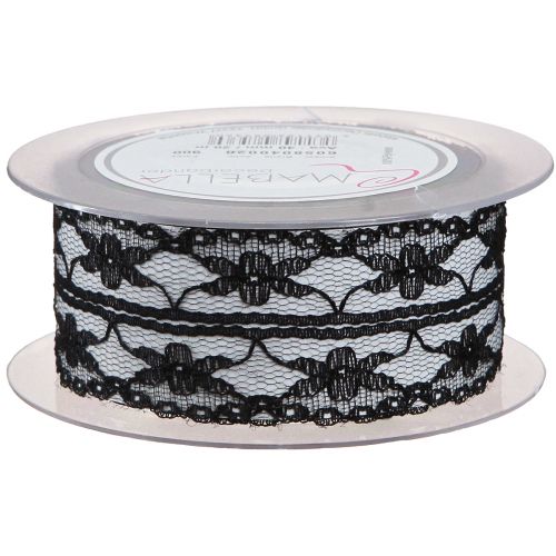Artikel Spitzenband Schwarz Vintage Eleganz 40mm x 20m für Floristen